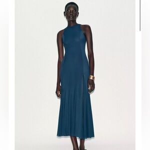 Zara Long Godet Tulle Dress